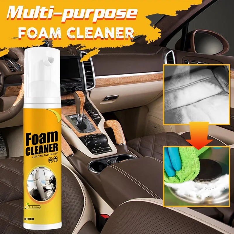 Leather Cleaner Interior - Limpiador de espuma multifuncional para asientos